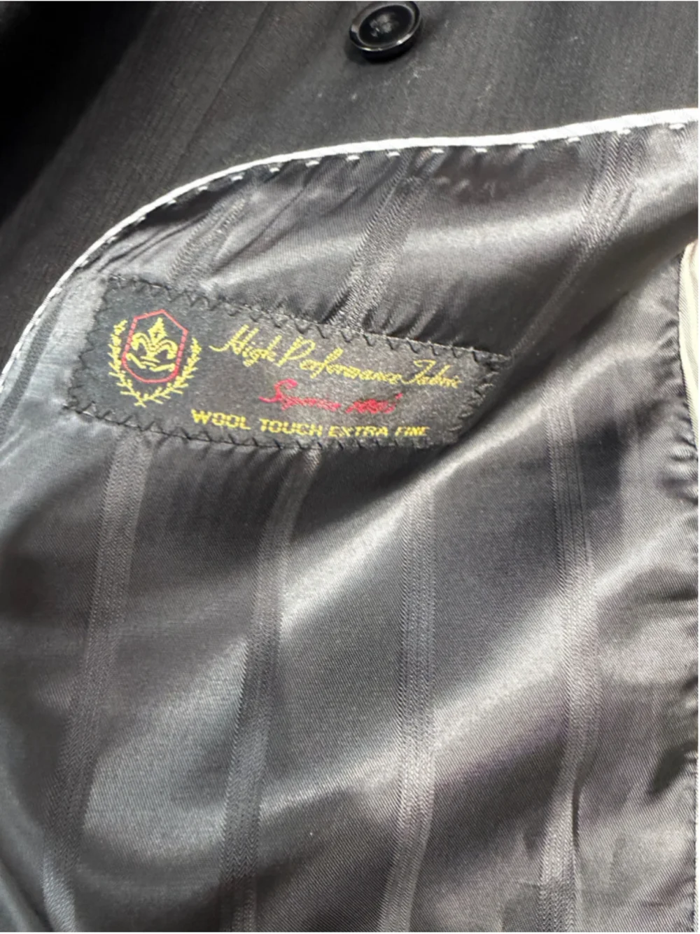 Men's Italian made Black Wool Suit Jacket Size 44R